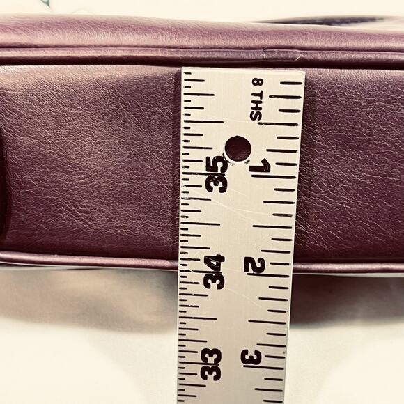 Vintage Marc Jacobs Blake Mini Pocket Bag Purple Leather Shoulder Purse Y2K New - Picture 16 of 16